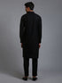 Vastramay Men's Black Cotton Blend Kurta and Pant Set